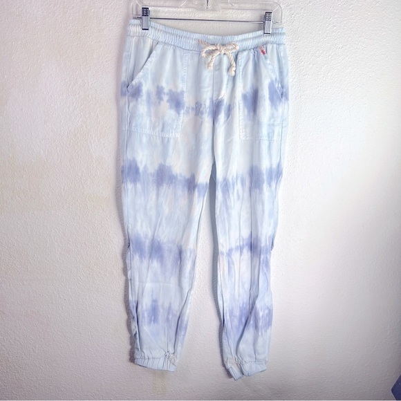 VINTAGE HAVANA Tie Dyed Silky Rayon pants, Size Medium. Blue/White. - Picture 1 of 9
